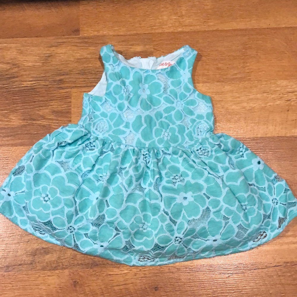 12m Cat & Jack Blue Flower Dress